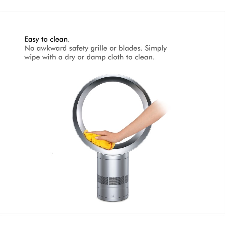 GRADE A2 - Dyson AM06 12 Inch Desk Fan - White and Silver