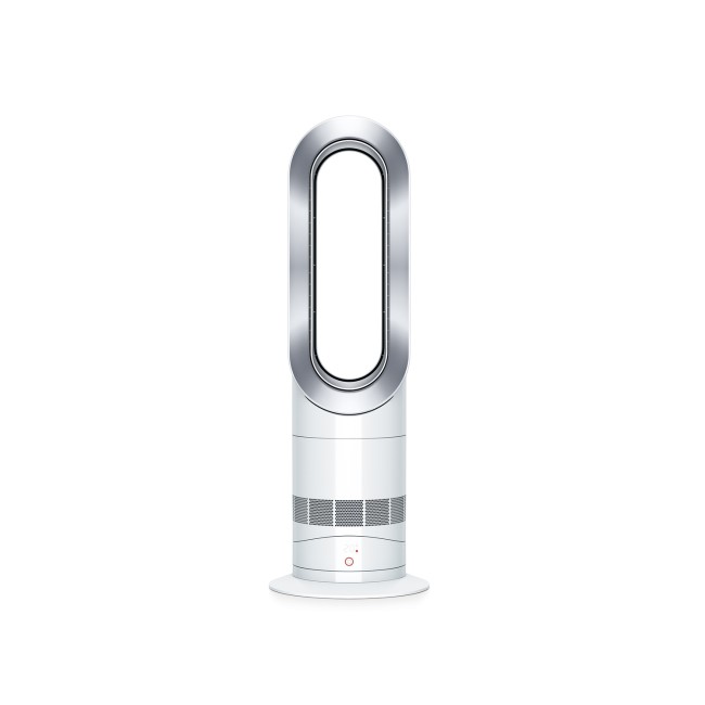 GRADE A3 - Dyson AM09 Hot and Cool Fan - White and Nickel Newest Model TurboJet with 2 year warranty