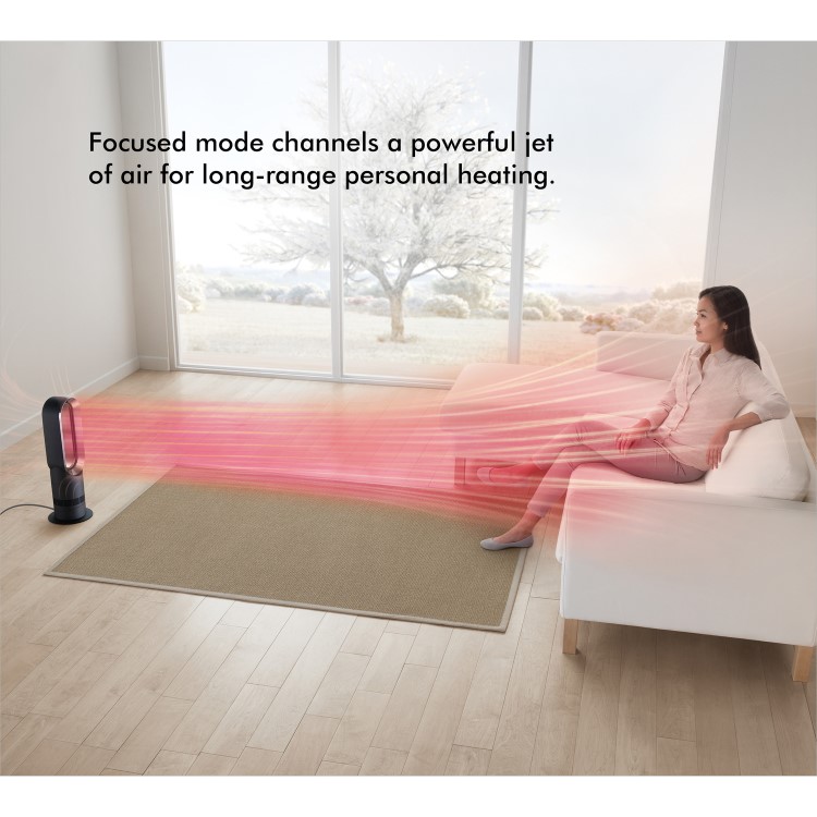 GRADE A2 - Dyson AM09 Hot and Cool Fan - White and Nickel Newest Model TurboJet with 2 year warranty