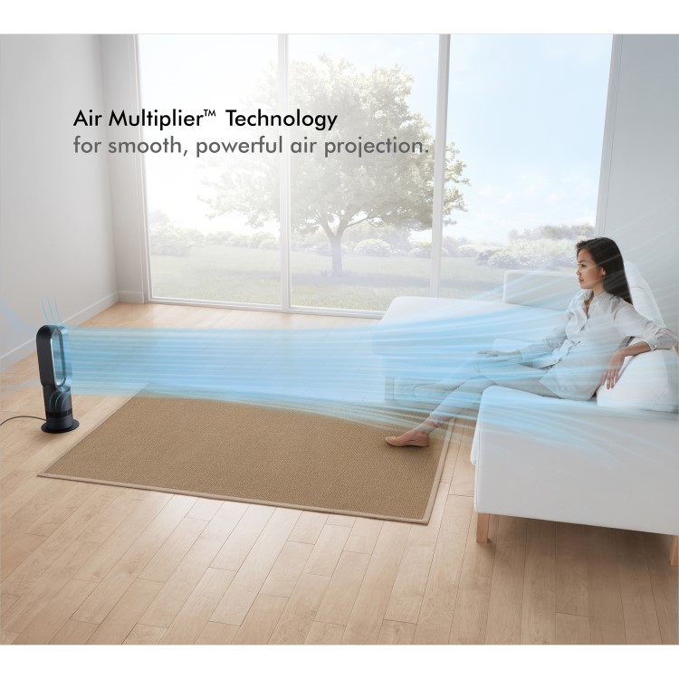 GRADE A2 - Dyson AM09 Hot and Cool Fan - White and Nickel Newest Model TurboJet with 2 year warranty