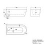 GRADE A1 - Freestanding Single Ended Left Hand Corner Bath 1650 x 800mm - Amaro