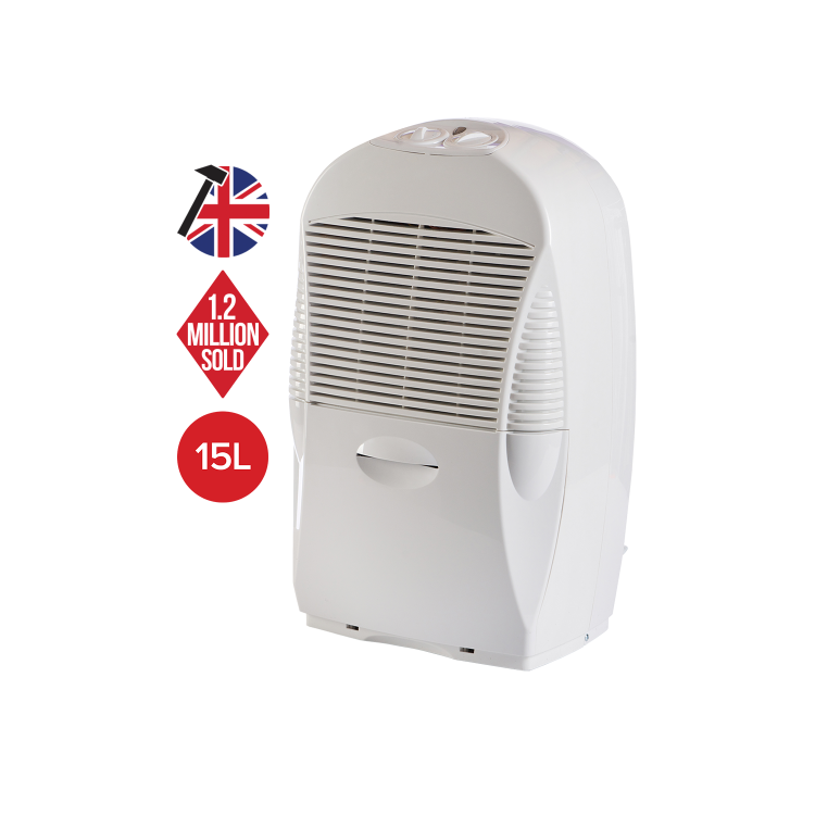 GRADE A2 - Ebac 15 L Dehumidifier Electronic Controls for  up to 4  bed house