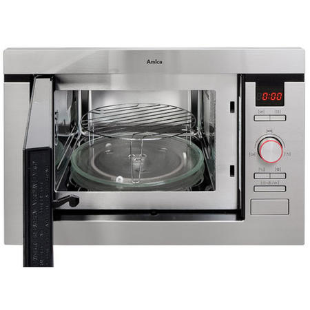 Refurbished Amica AMM20G1BI Built In 20L With Grill 800W Microwave Stainless Steel