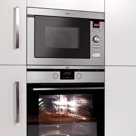GRADE A2 - Amica AMM25BI 25 L 900 W Built-in Microwave With Grill For A 60cm Wide Cabinet Stainless steel