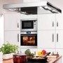 GRADE A2 - Amica AMM25BI 25 L 900 W Built-in Microwave With Grill For A 60cm Wide Cabinet Stainless steel