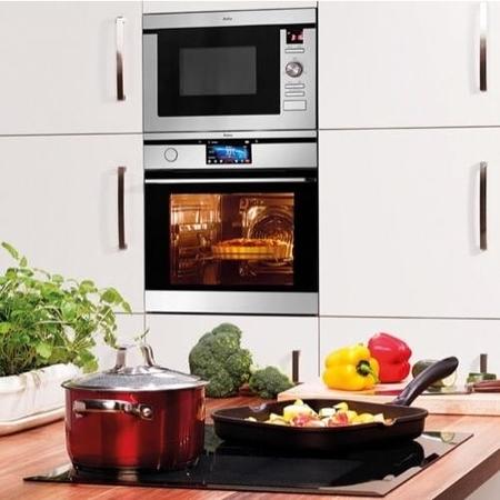 GRADE A2 - Amica AMM25BI 25 L 900 W Built-in Microwave With Grill For A 60cm Wide Cabinet Stainless steel