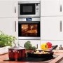GRADE A2 - Amica AMM25BI 25 L 900 W Built-in Microwave With Grill For A 60cm Wide Cabinet Stainless steel