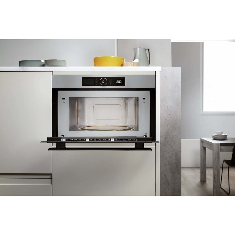 GRADE A2 - Whirlpool AMW730IX Absolute 31 Litre Built-In Microwave And Grill - Stainless Steel