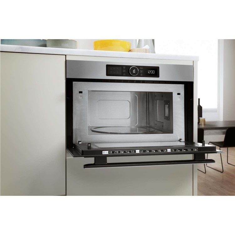 GRADE A2 - Whirlpool AMW730IX Absolute 31 Litre Built-In Microwave And Grill - Stainless Steel