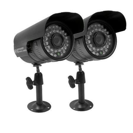 electriQ 800TVL Analogue Bullet CCTV Camera 3.6mm 15m IR 2 x 18m Cable 2 Pack