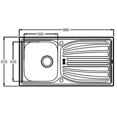 Astracast AO10XLHOMESK Alto Single Bowl Reversible Drainer Linen Stainless Steel Sink