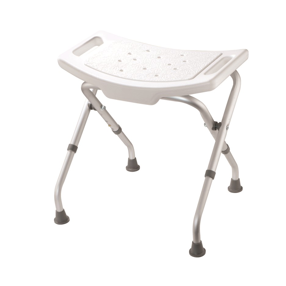 White Adjustable Shower Stool Croydex AP100122 Appliances Direct