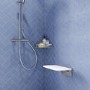 White Wall Mounted Folding Shower Seat - Croydex