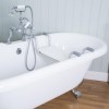 GRADE A1 - White Easy-Fit Bath Bench