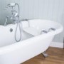 GRADE A1 - White Easy-Fit Bath Bench