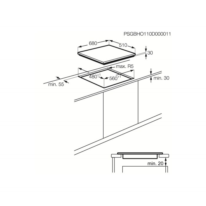 AEG HG795440NB Designer Five Burner Gasonglass Hob in Black Appliances Direct