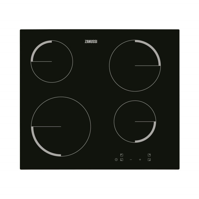 Zanussi Display Touch Control Four Zone Ceramic Hob In Black