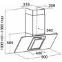 Refurbished CDA EVG9SS Designer Angled 90cm Chimney Cooker Hood Stainless Steel