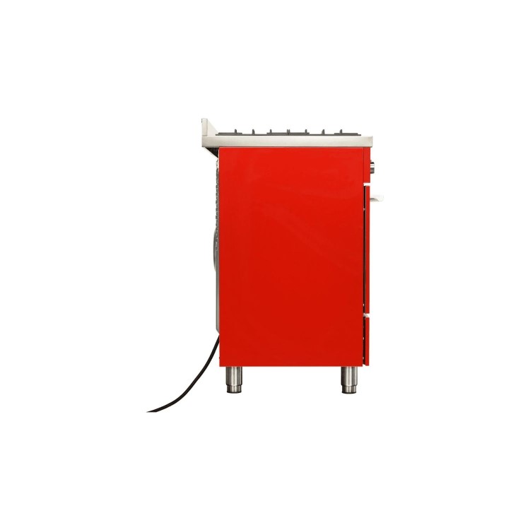 Britannia Delphi Twin Oven 120cm Dual Fuel Range Cooker - Red