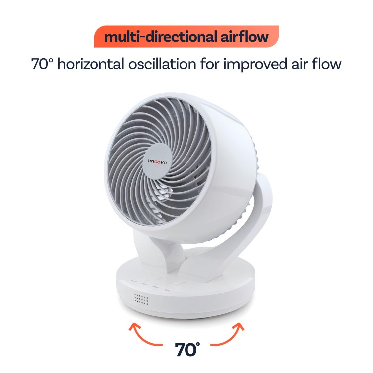 7 Inch Oscillating Desk Fan - Powerful & Compact