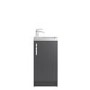 Grey Free Standing Compact Bathroom Vanity Unit & Basin - W405 x H850mm