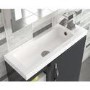 Grey Free Standing Compact Bathroom Vanity Unit & Basin - W505 x H850mm