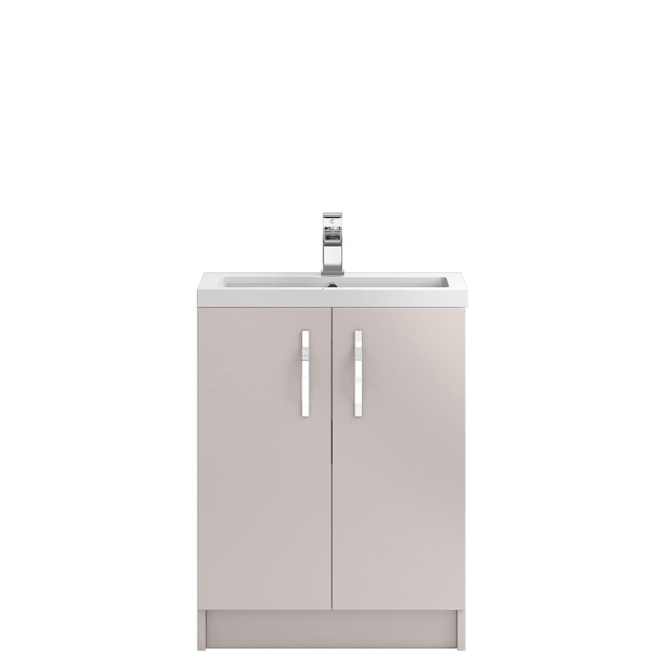 Cashmere Free Standing Bathroom Vanity Unit & Basin - W605 x H850mm