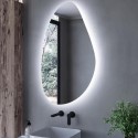 APOLLO1000 Pebble Backlit Heated Bathroom Mirror with Lights 600 x 1000mm - Apollo
