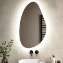 APOLLO1000 Pebble Backlit Heated Bathroom Mirror with Lights 600 x 1000mm - Apollo