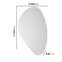 Pebble Backlit Heated Bathroom Mirror with Lights 600 x 1000mm - Apollo