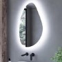 Pebble Backlit Heated Bathroom Mirror with Lights 500 x 800mm - Apollo