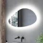 Pebble Backlit Heated Bathroom Mirror with Lights 500 x 800mm - Apollo