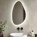 APOLLOB800 Pebble Backlit Bathroom Mirror with Battery Operated Lights 500 x 800mm - Apollo