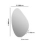 Pebble Backlit Bathroom Mirror with Battery Operated Lights 500 x 800mm - Apollo