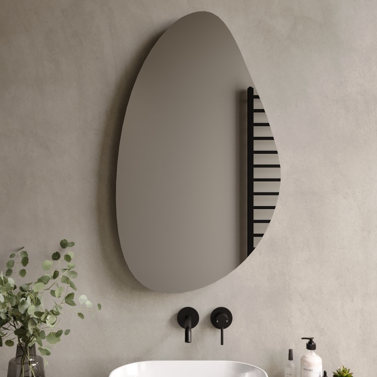 Pebble Frameless Bathroom Mirror 600 x 1000mm - Apollo