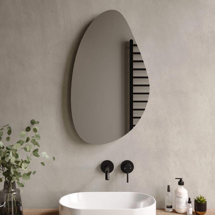 Pebble Frameless Bathroom Mirror 500 x 800mm - Apollo