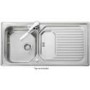 Leisure Sinks AQ9851 Rangemaster Aqualine 985x508 1.0 Bowl Reversible Stainless Steel Sink With Scrap Tray