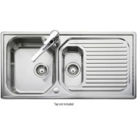 Leisure Sinks AQ9852 Rangemaster Aqualine 985x508 1.5 Bowl Reversible Stainless Steel Sink