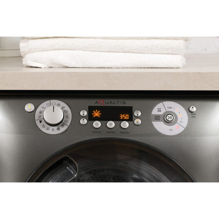 GRADE A2 - Hotpoint AQC9BF7E1 9kg Freestanding Condenser Tumble Dryer - White / Tungsten