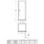 900mm Hinged Shower Door-Fiji 