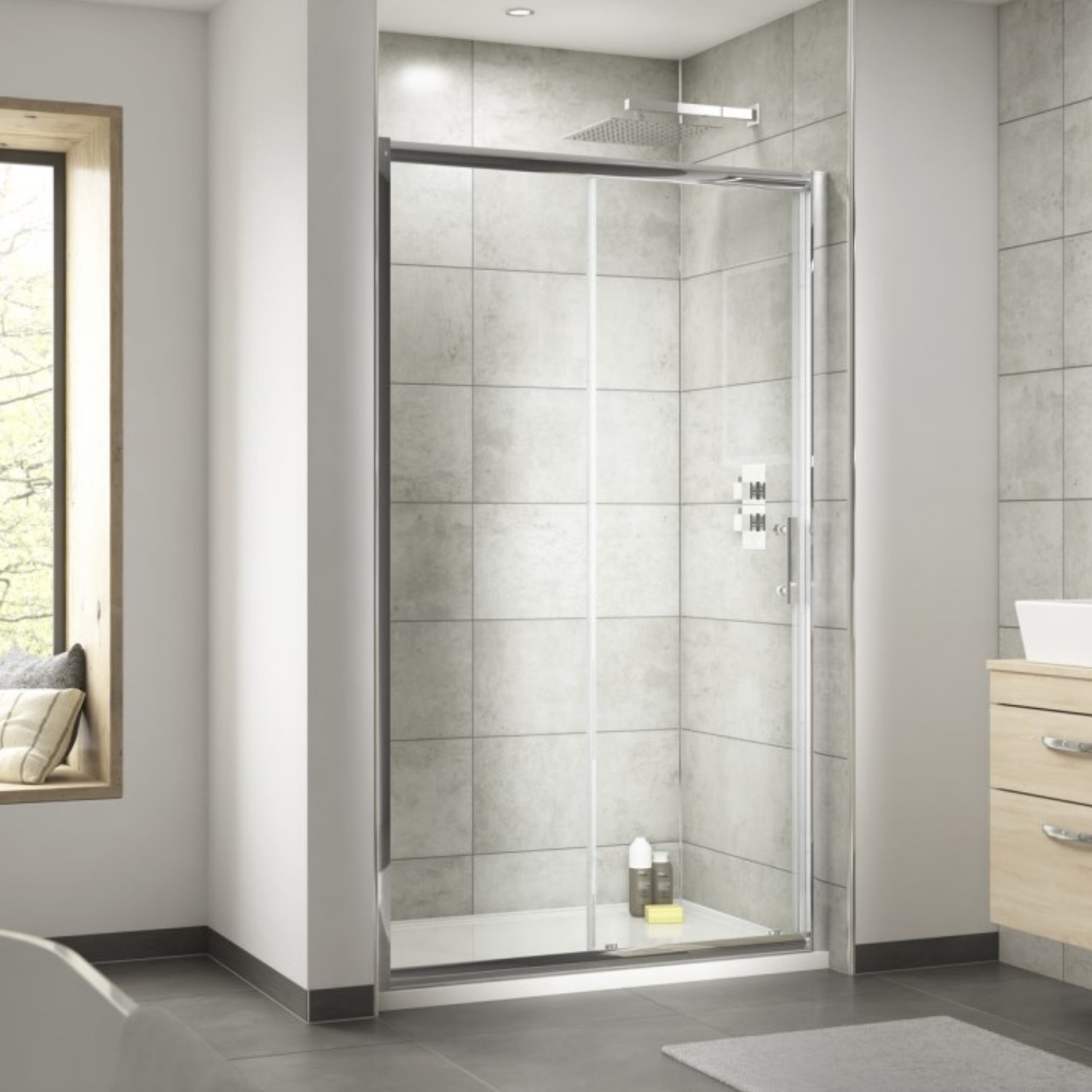 1500mm Sliding Shower Door - Fiji