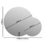 GRADE A1 - Round Backlit LED Heated Double Bathroom Mirror 900 x 700mm - Aquarius