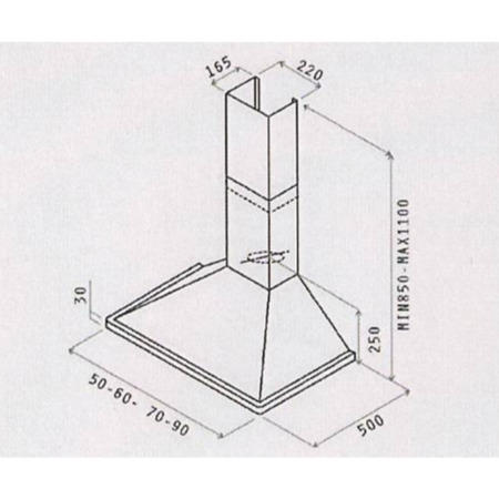 Elica AQUAVITAE60 60cm Chimney Cooker Hood Stainless Steel