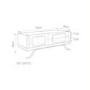 Elmob Arcadia Closed White TV Cabinet - Up to 50 Inch