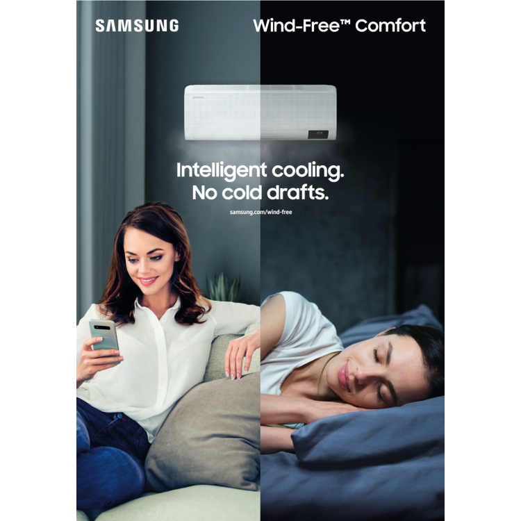Samsung AR12TXFCAWK Windfree Air Conditioner with Wifi 12000BTU