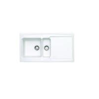 Astracast AR15WHHOMESK Ardenne 1.5 Bowl Reversible Drainer Ceramic Sink - White