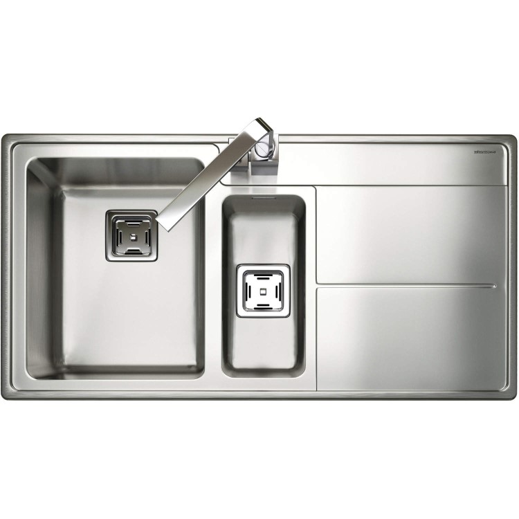 1.5 Bowl Inset Stainless Steel Kitchen Sink with Righthand Drainer - Rangemaster Arlington