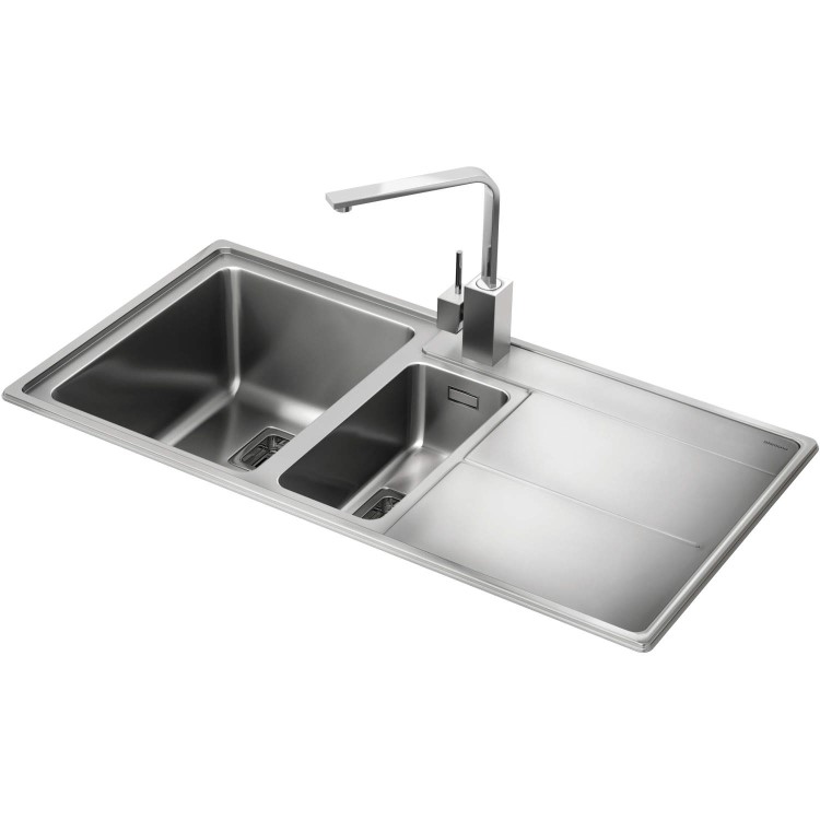1.5 Bowl Inset Stainless Steel Kitchen Sink with Righthand Drainer - Rangemaster Arlington