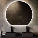 ARA1000 Semi Circle Backlit Heated Bathroom Mirror with Lights 1000 x 900mm - Ara