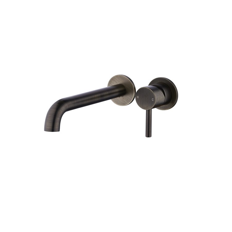 Antique Brass Wall Mounted Basin Mixer Tap - Arissa